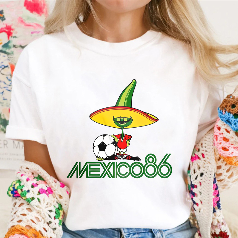 Mexico 1986 World Cup Soccer Cartoon Character Unisex Classic T-shirt