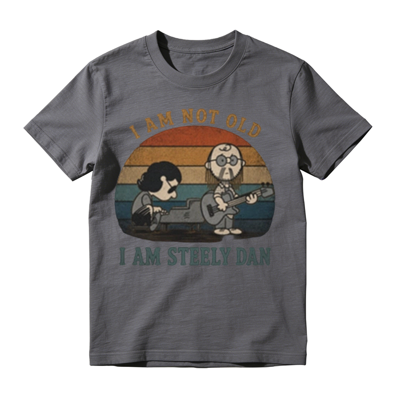 Retro Steely Dan Funny Quote Cartoon Music Graphic Cotton Tee