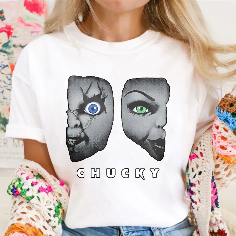 Chucky Face Split Design Unisex Classic T-shirt