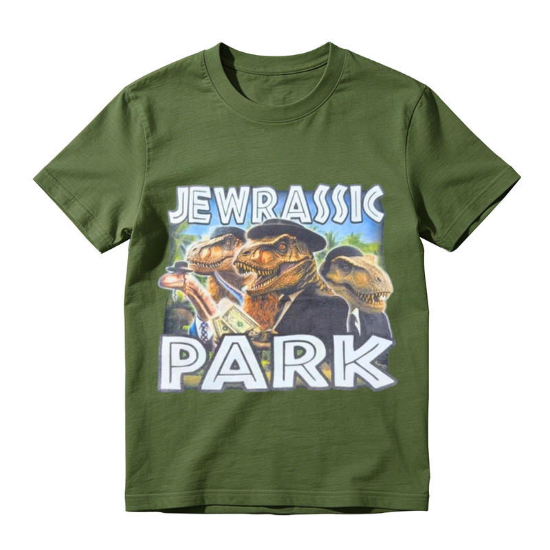 Jewrassic Park Dinosaur Parody Graphic Tee Funny Pun Meme T Shirt