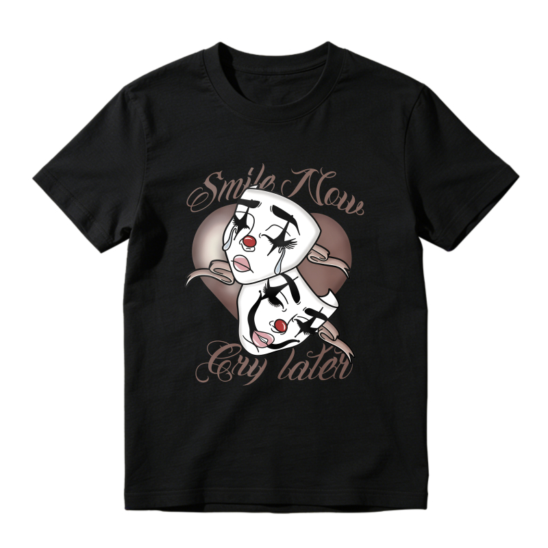 Smile Now Cry Later Clown Faces T-shirt