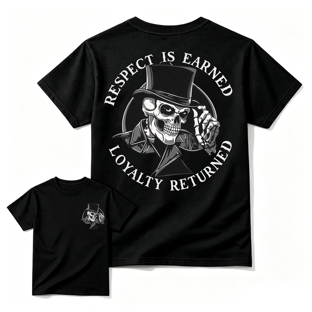 [Copy]Retro Distressed Bull Skull Art Graphic Tee Unisex Western Back Print T-Shirt