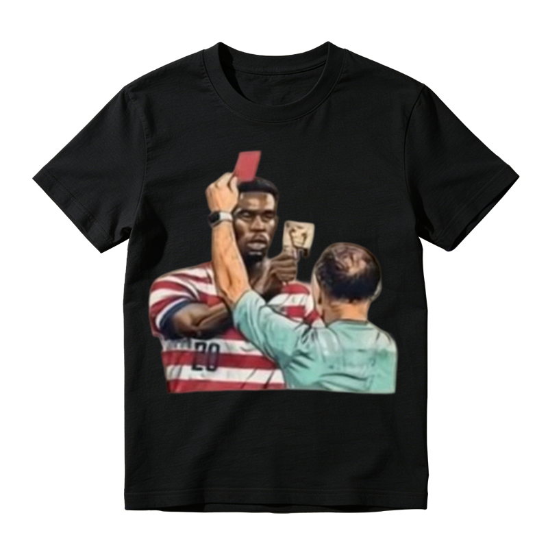 Viral US Soccer Red Card Meme Retro Tee