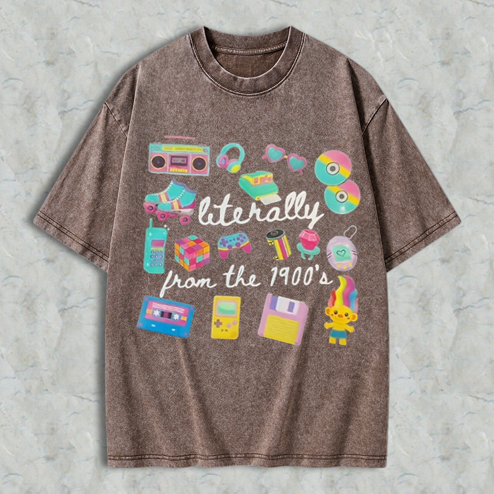 90s Nostalgia Throwback Graphic Tee, Retro Vintage 1900’s Childhood Memories Casual T‑Shirt