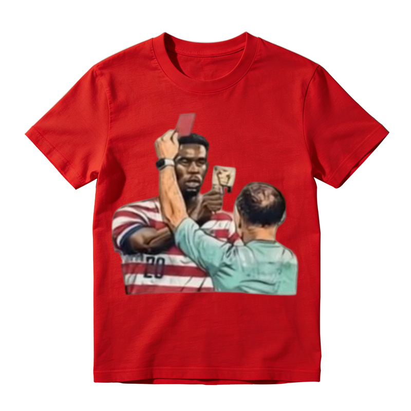Viral US Soccer Red Card Meme Retro Tee