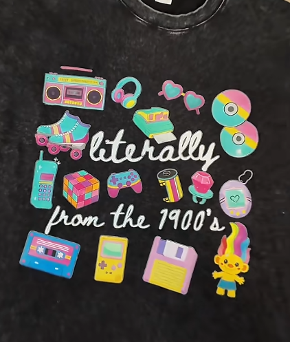 90s Nostalgia Throwback Graphic Tee, Retro Vintage 1900’s Childhood Memories Casual T‑Shirt