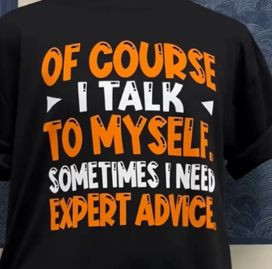 Of Course I Talk To Myself Funny Sarcastic Quote Graphic T‑Shirt