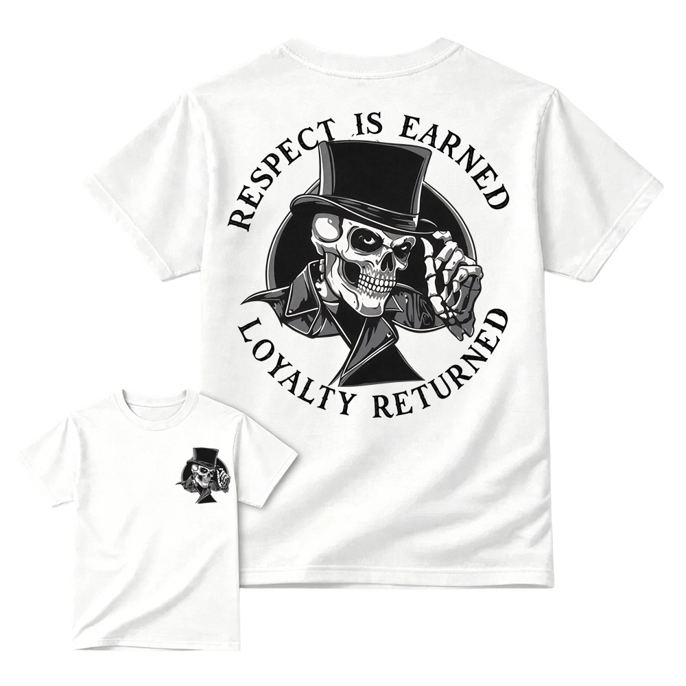 [Copy]Retro Distressed Bull Skull Art Graphic Tee Unisex Western Back Print T-Shirt