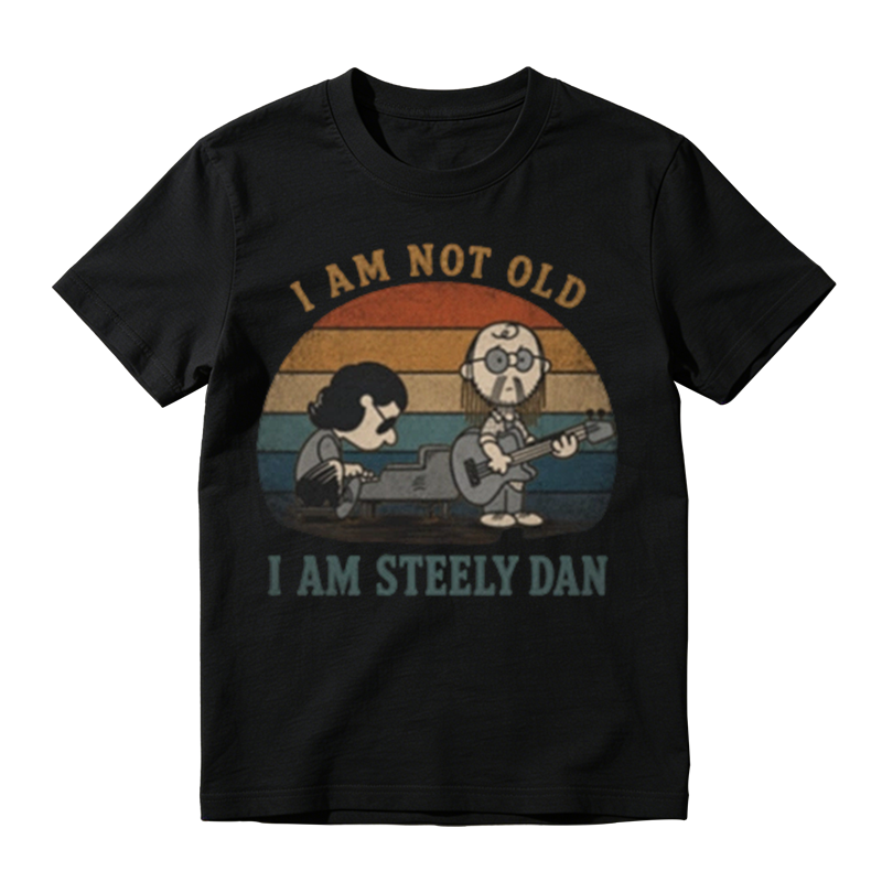 Retro Steely Dan Funny Quote Cartoon Music Graphic Cotton Tee