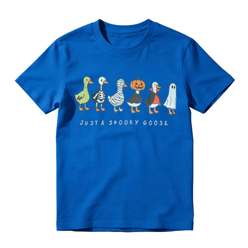 Just A Spooky Goose Halloween Graphic T-Shirt