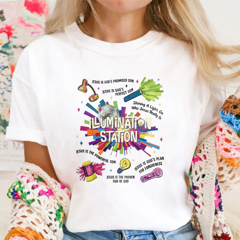 Jesus Is Gods Promised Son Perfect Son Powerful Son Proven Son Of God Shining A Light On Who Jesus Really Is Illumination Station Unisex Classic T-shi