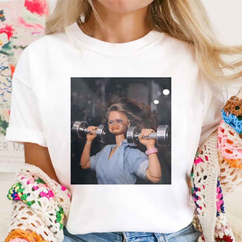 Barbie Lifting Dumbbells Unisex Classic T-shirt