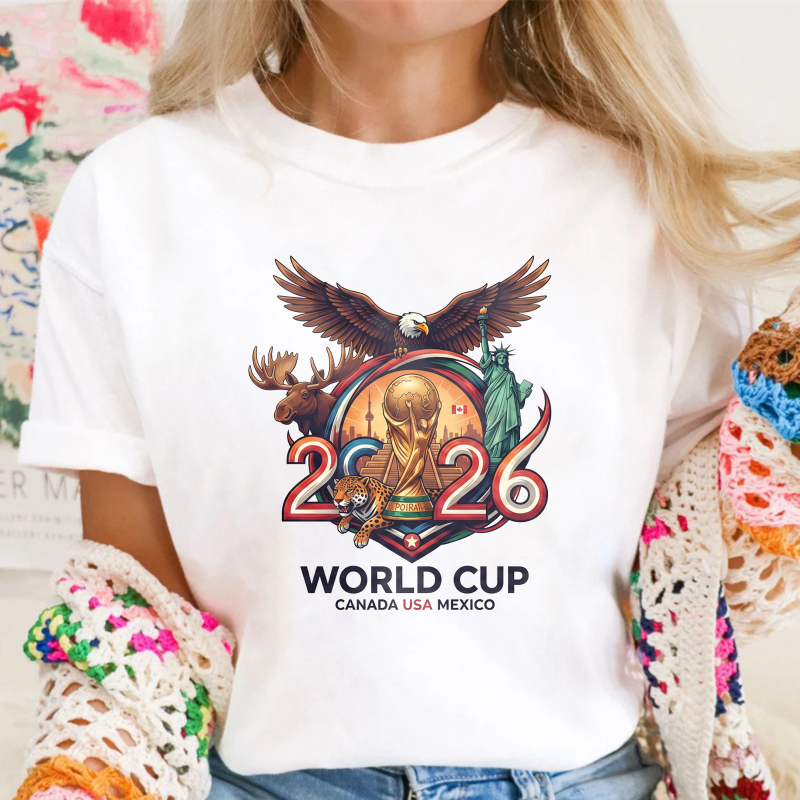 2026 World Cup Canada Usa Mexico Eagle Moose Statue Unisex Classic T-shirt
