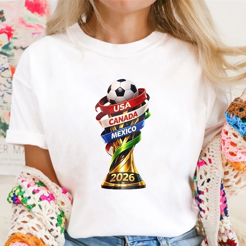 Fifa World Cup Usa Canada Mexico 2026 Trophy Soccer Ball T-shirt