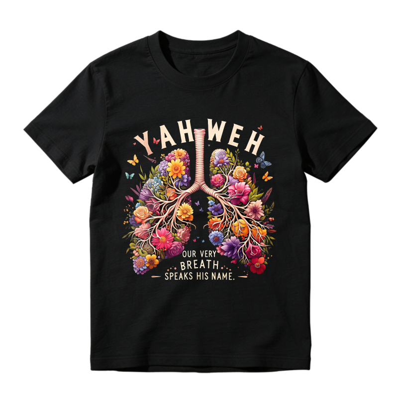 Yahweh Floral Lungs Design T-shirt