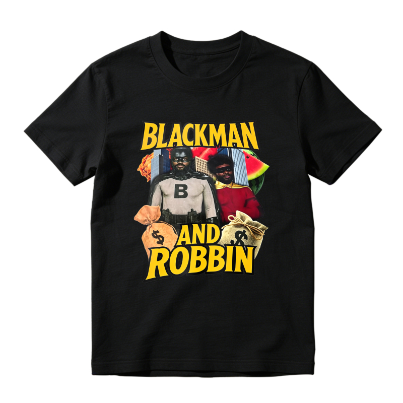 Blackman And Robbin Funny Parody Graphic T-shirt