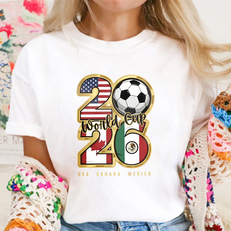 2026 World Cup Usa Canada Mexico Soccer Flag Design Unisex Classic T-shirt