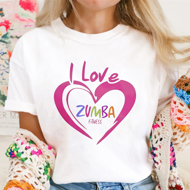 I Love Zumba Fitness Heart Design Unisex Classic T-shirt