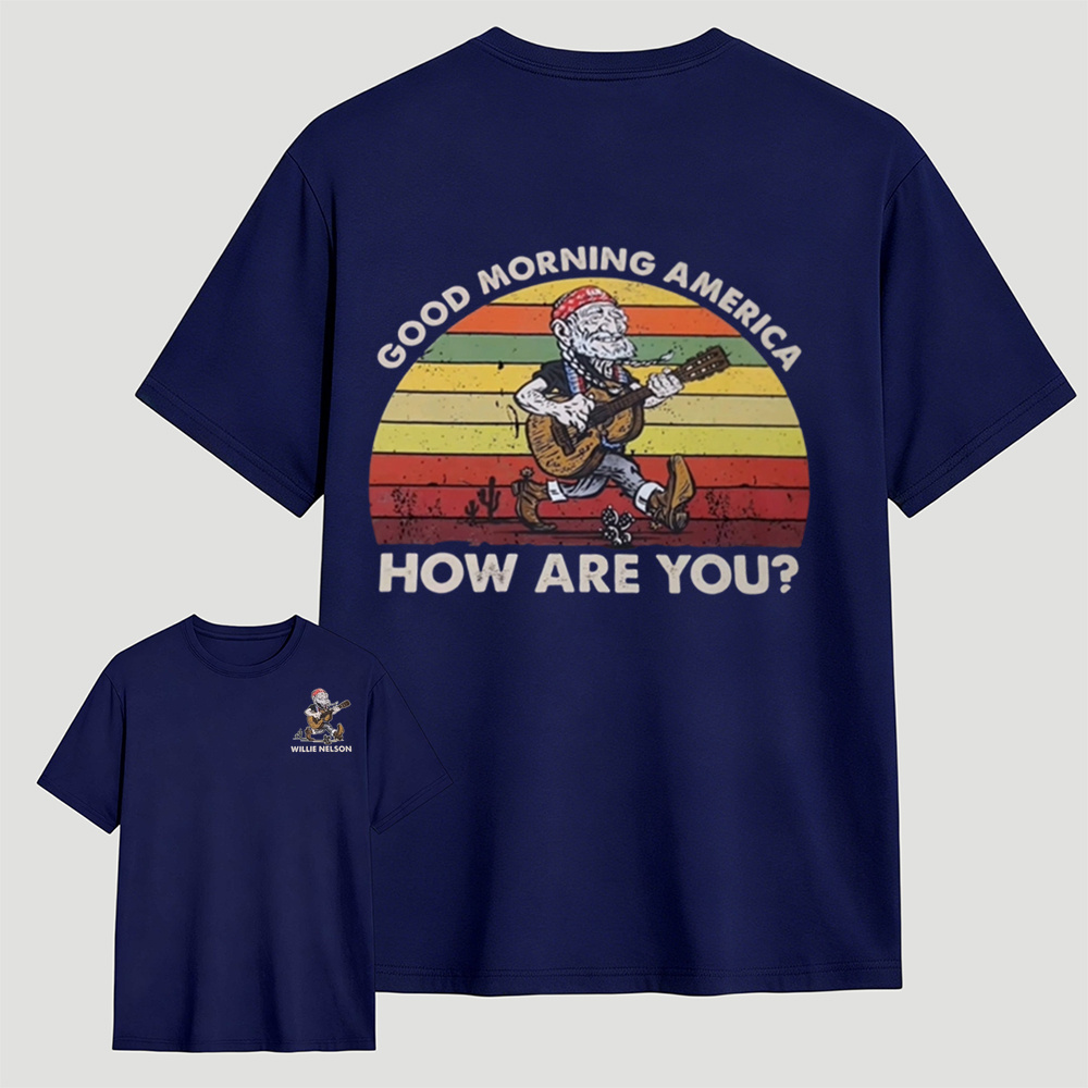 Good Morning America Willie Nelson Vintage Graphic Tee