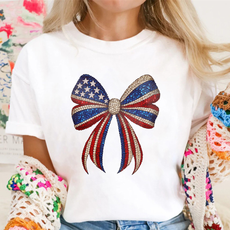 American Flag Bow Unisex Classic T-shirt