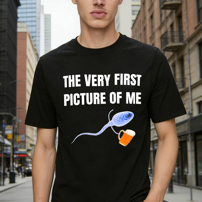 Sperm Holding Beer Mug The Very First Picture Of Me Unisex Classic T-shirt