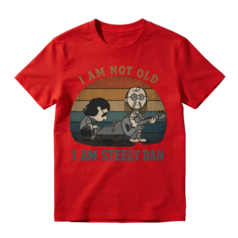 Retro Steely Dan Funny Quote Cartoon Music Graphic Cotton Tee