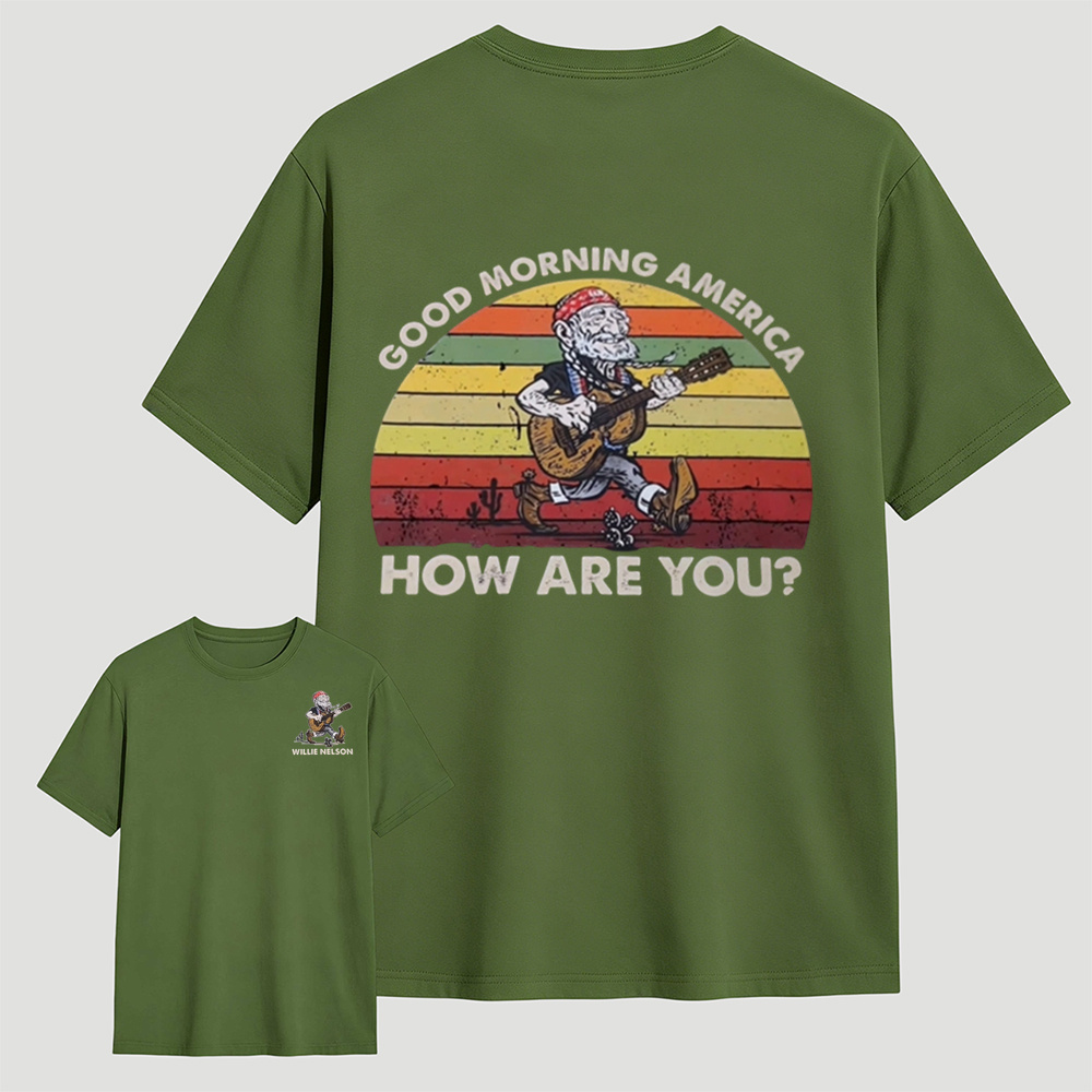 Good Morning America Willie Nelson Vintage Graphic Tee