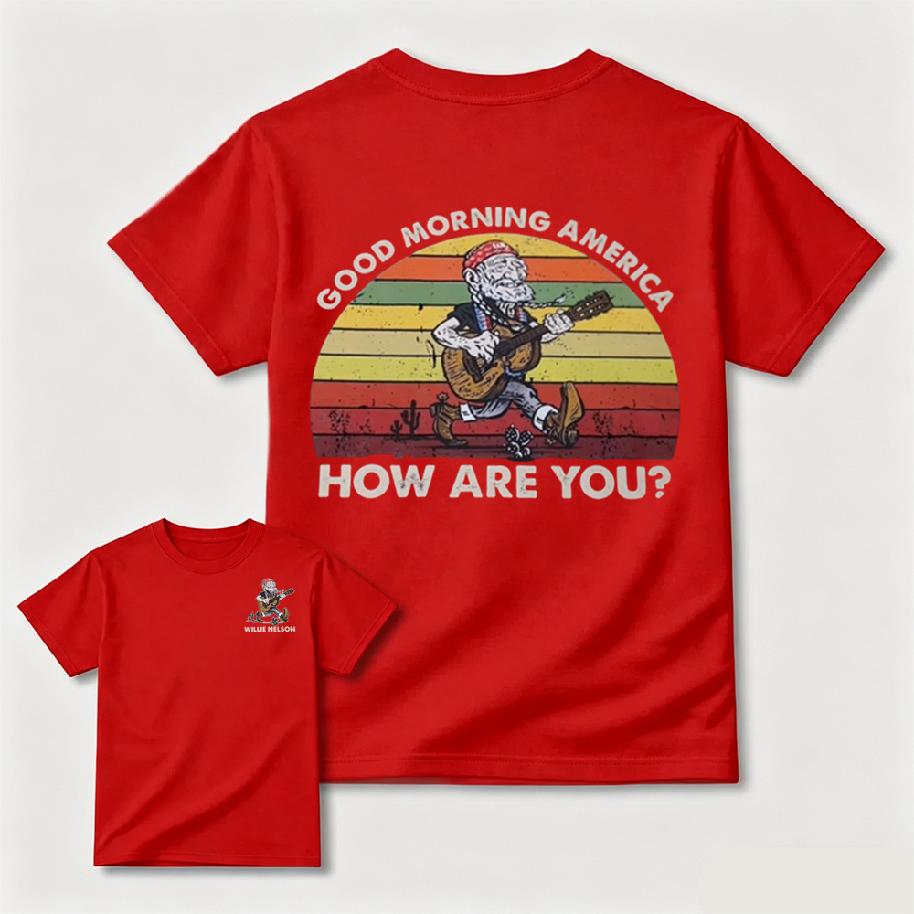 Good Morning America Willie Nelson Vintage Graphic Tee