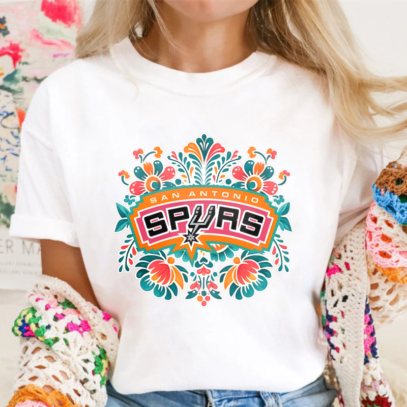 San Antonio Spurs Floral Design Unisex Classic T-shirt