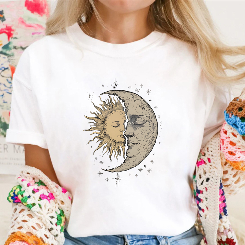 Sun And Moon Face Design Unisex Classic T-shirt