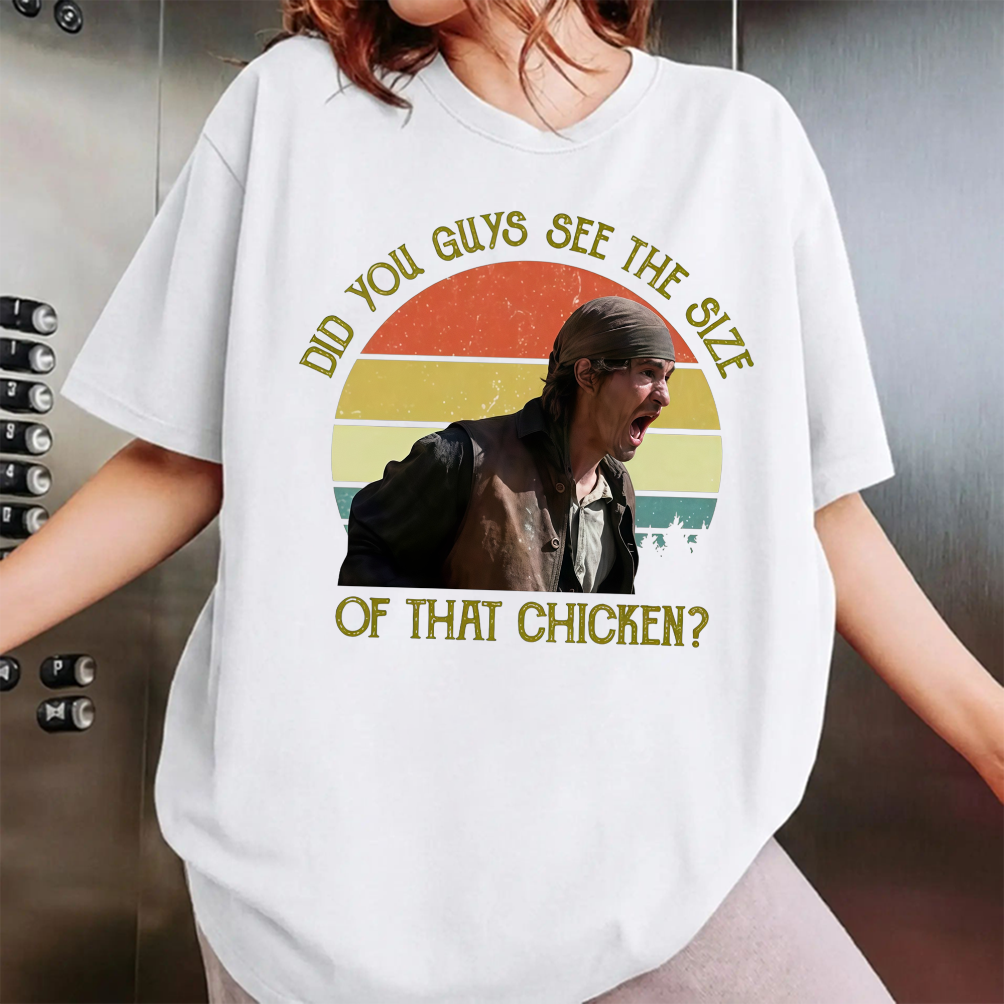 Vintage Did You Guys See The Size Of That Chicken Shirt Sweatshirt, Western Movie Gift Shirt