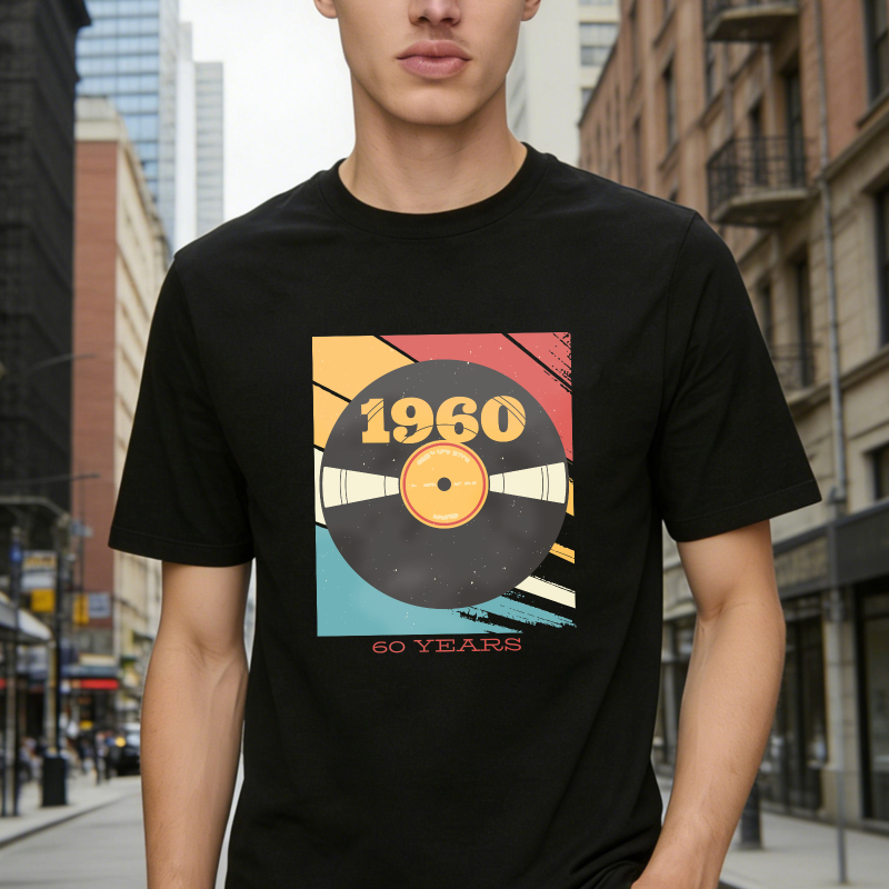 1960 Vinyl Record 60 Years Retro Music Anniversary Unisex Classic T-shirt