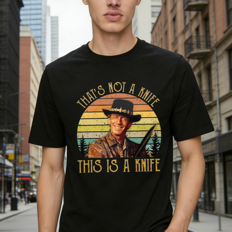Thats Not A Knife This Is A Knife Vintage Retro Sunset Unisex Classic T-shirt