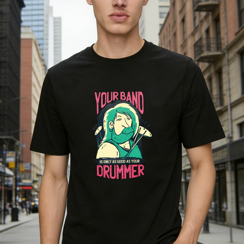 Your Band Is Only As Good As Your Drummer Funny Musician Graphic Unisex Classic T-shirt