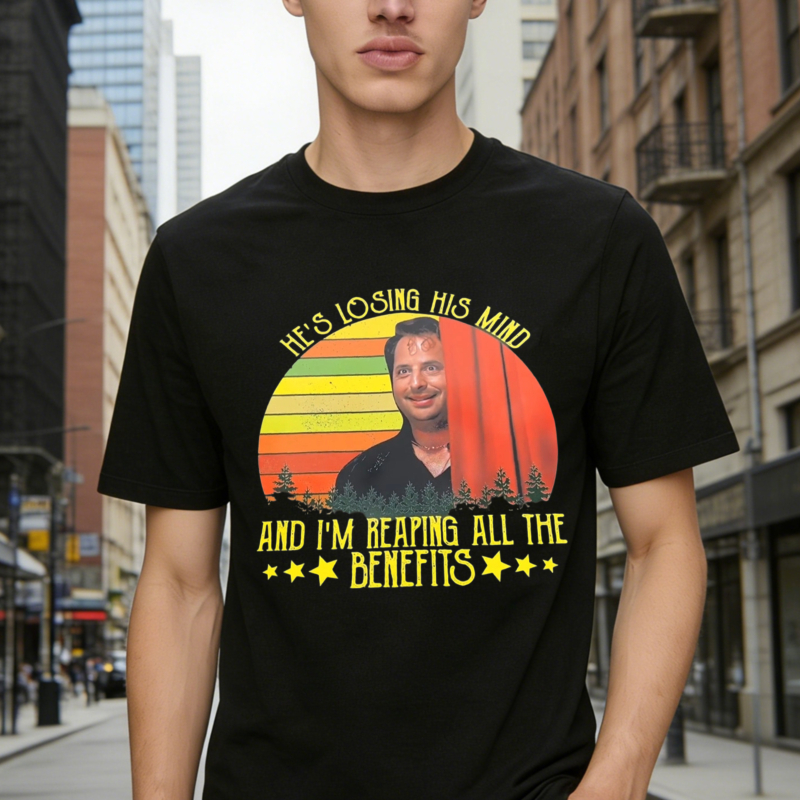 He S Losing His Mind And I M Reaping All The Benefits Retro Sunset Unisex Classic T-shirt