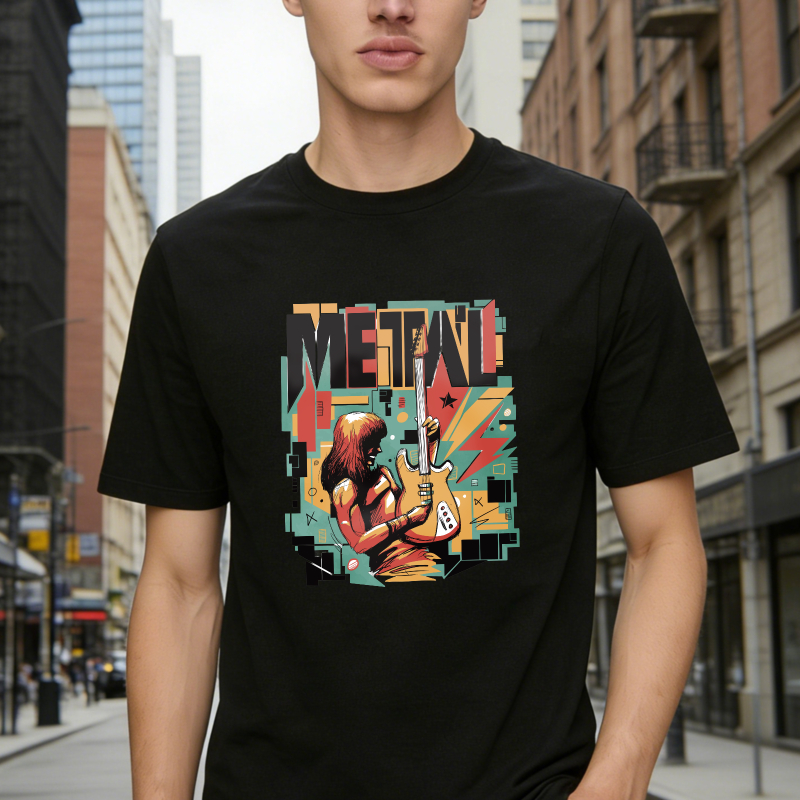 Metal Guitarist Retro Graphic Unisex Classic T-shirt