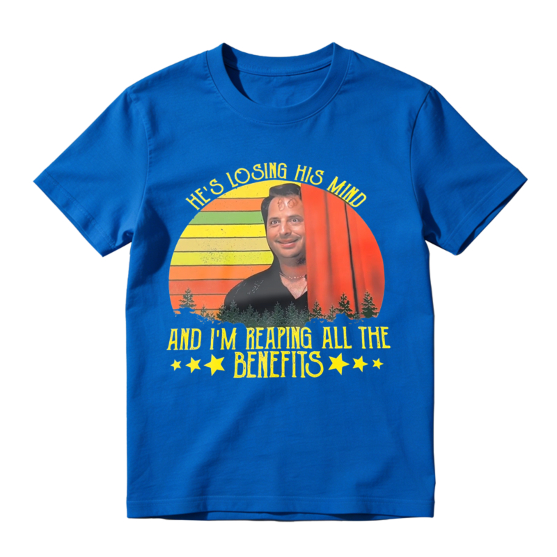 He S Losing His Mind And I M Reaping All The Benefits Retro Sunset Unisex Classic T-shirt