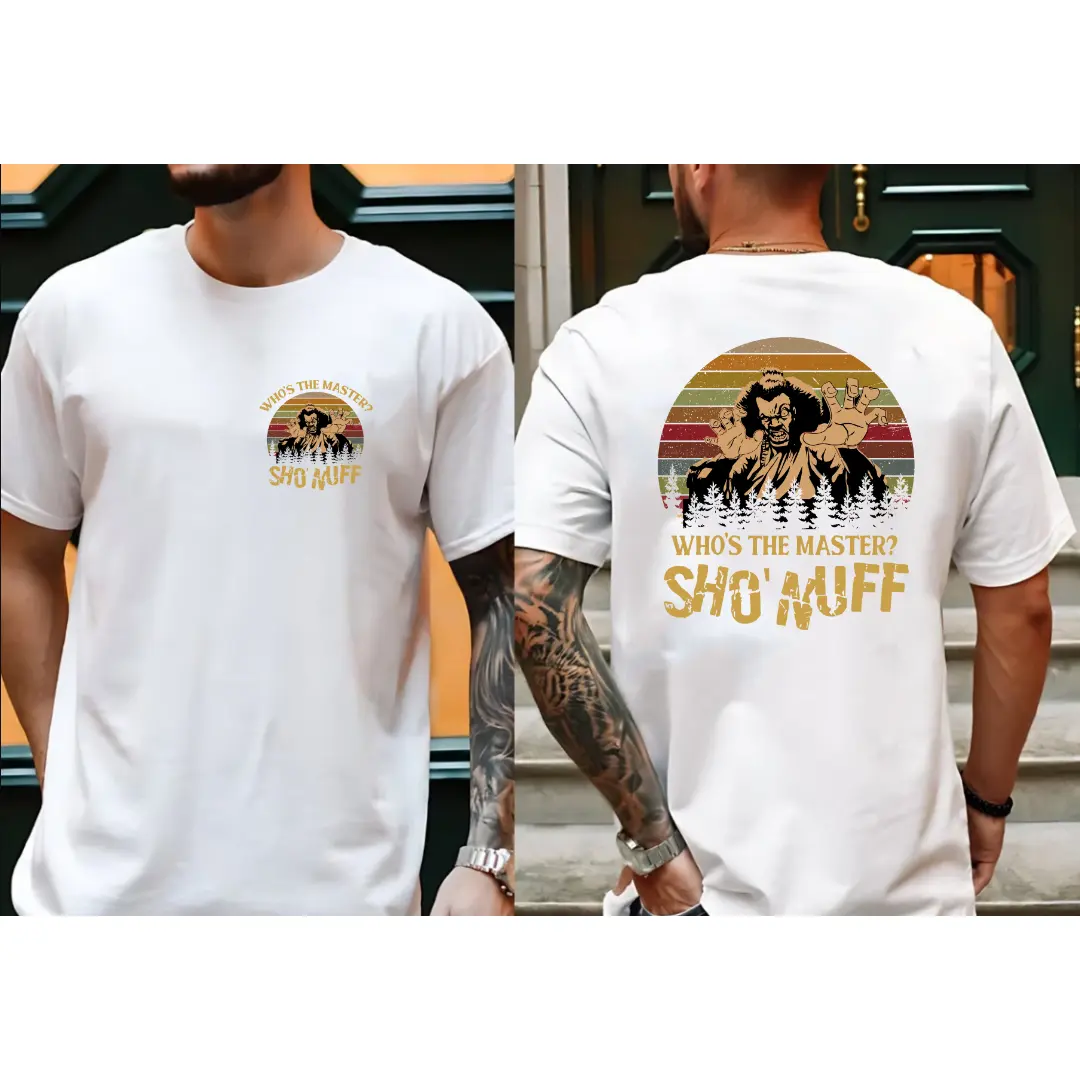 Who's The Master Sho'Nuff Shirt, Retro Vintage Graphic Tee, Cool 80s Style Shirt, Iconic Movie Quote Apparel