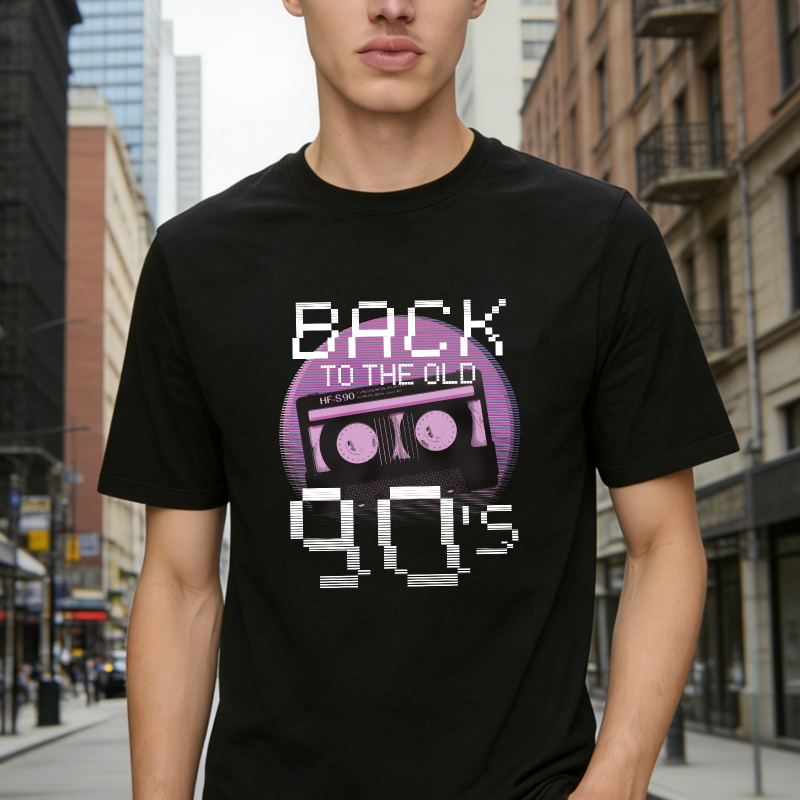 Back To The Old 90s Retro Cassette Tape Pixel Art Unisex Classic T-shirt