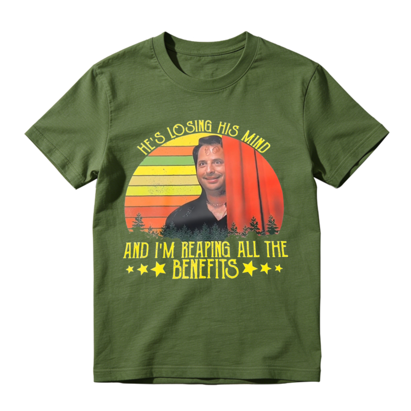 He S Losing His Mind And I M Reaping All The Benefits Retro Sunset Unisex Classic T-shirt