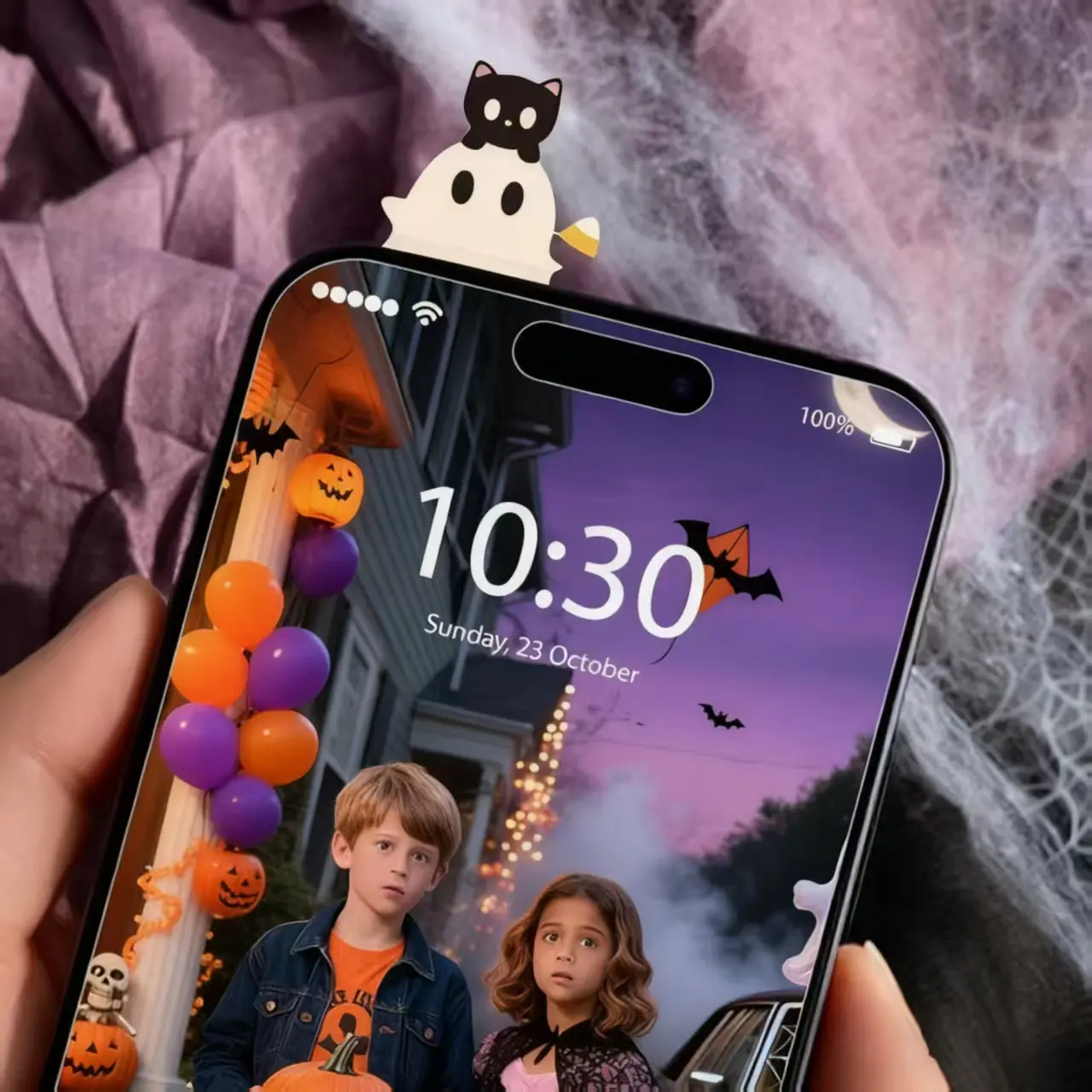 3D 6-Pack Halloween Phone Charms, Spooky Ghost Pumpkin Bat Mini Figures, Faux Leather Peel & Stick Cell Phone Decorations, Cute Surprise Phone Accessories, Halloween Theme, Fall Sale