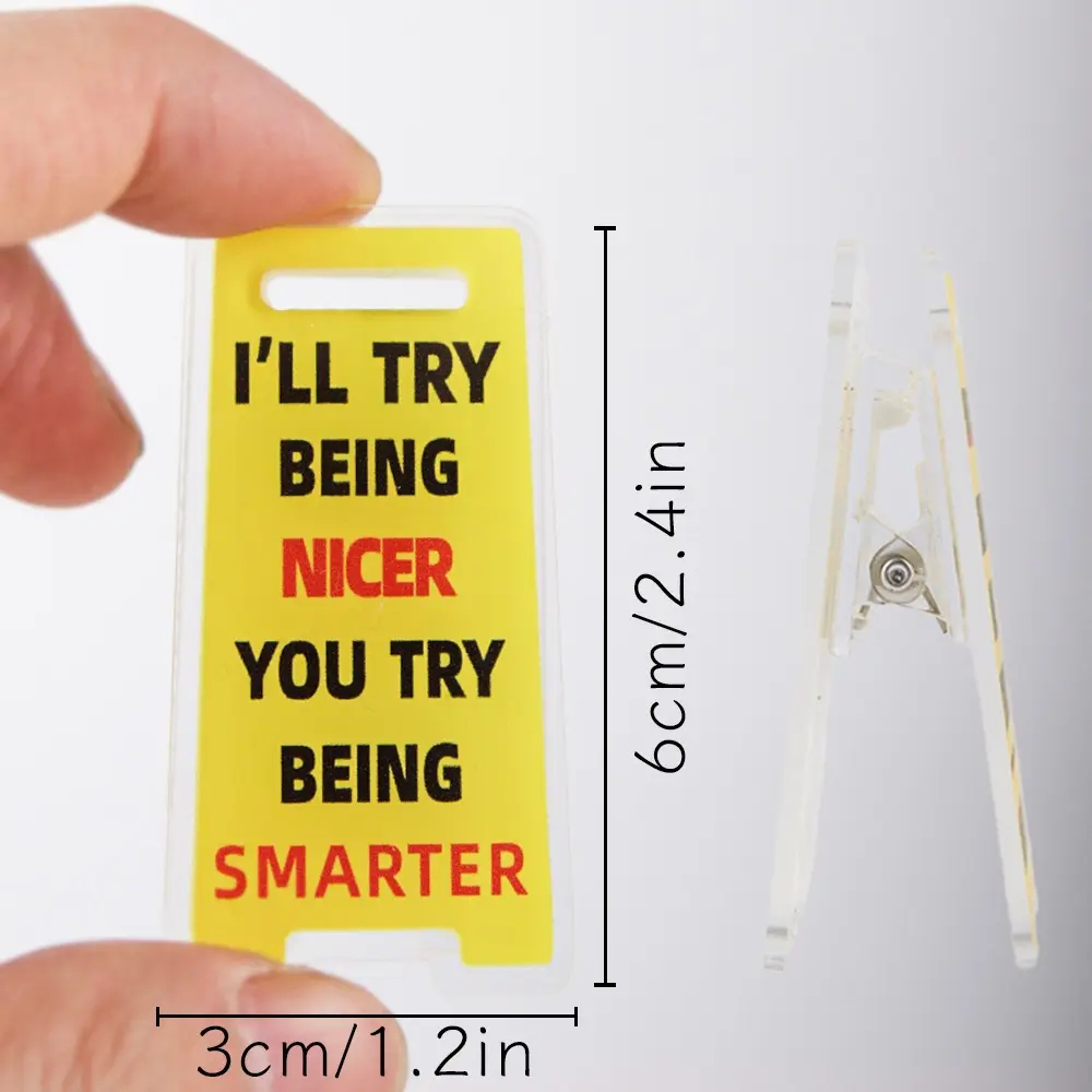 Funny Acrylic Desktop Warning Sign 10Pcs Desk Messages Clip Humor Gag Gift for Boss Employees Coworkers Office Classroom Home Waterproof Meme Sticker Adhesive Stickers Outdoor Fun DealsForYou
