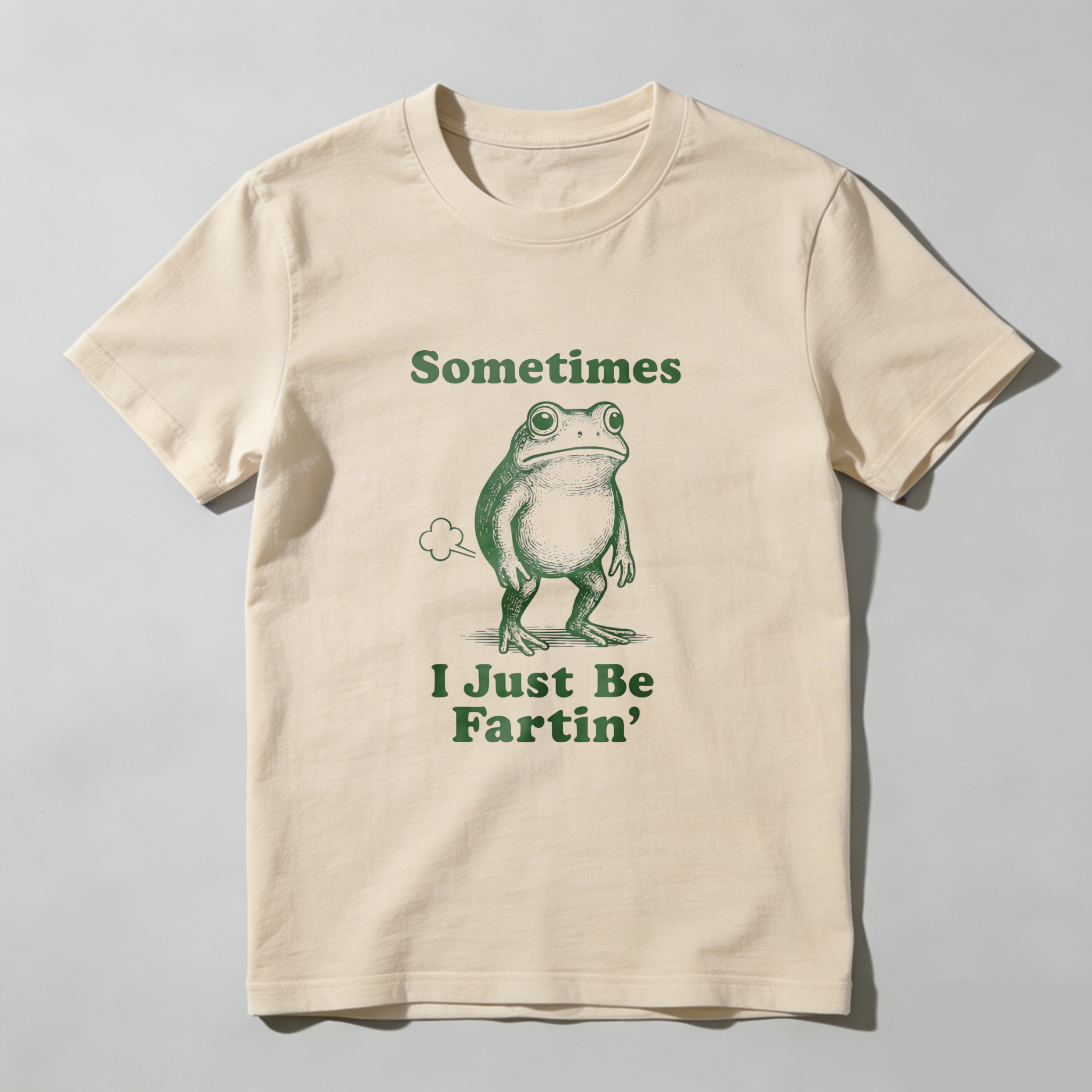 Casual, Men's T-Shirt, Frog With Text Sometimes I Just Be Fartin', Everyday Wear, Gift For Him