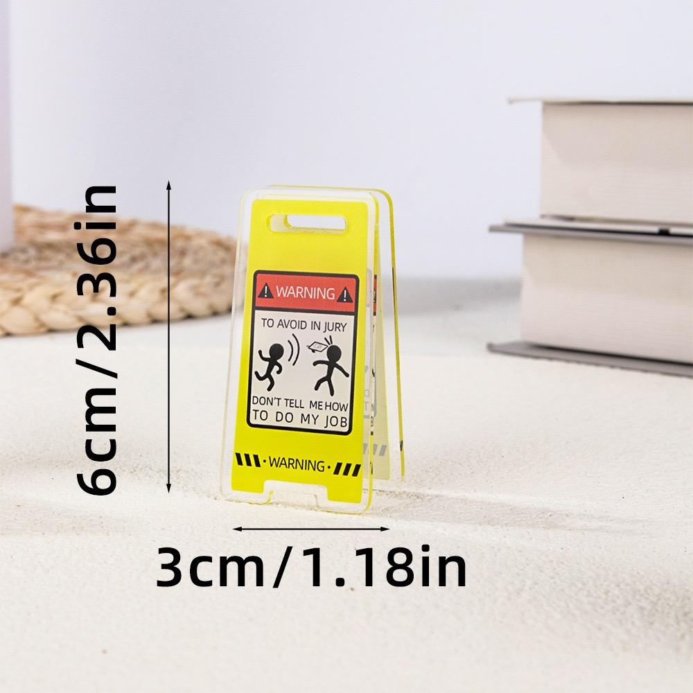 Funny Acrylic Desktop Warning Sign 10Pcs Desk Messages Clip Humor Gag Gift for Boss Employees Coworkers Office Classroom Home Waterproof Meme Sticker Adhesive Stickers Outdoor Fun DealsForYou