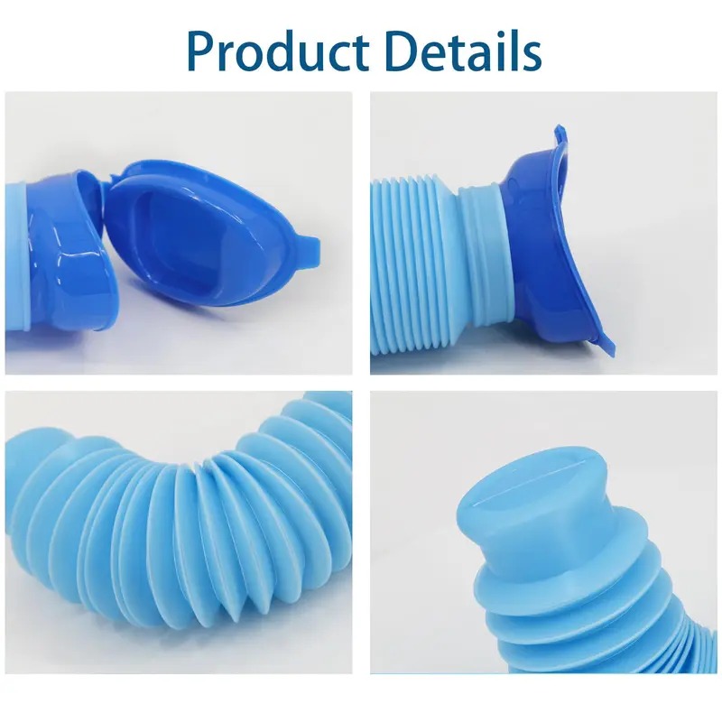 3 Pcs Portable Urinal for Men Women, Spill Proof Travel Emergency Urinal Bottle, Leak-Proof Collapsible Urinals, Personal Car Pee Bottle for Camping, Road Trips, Drivers, Seniors, Kids