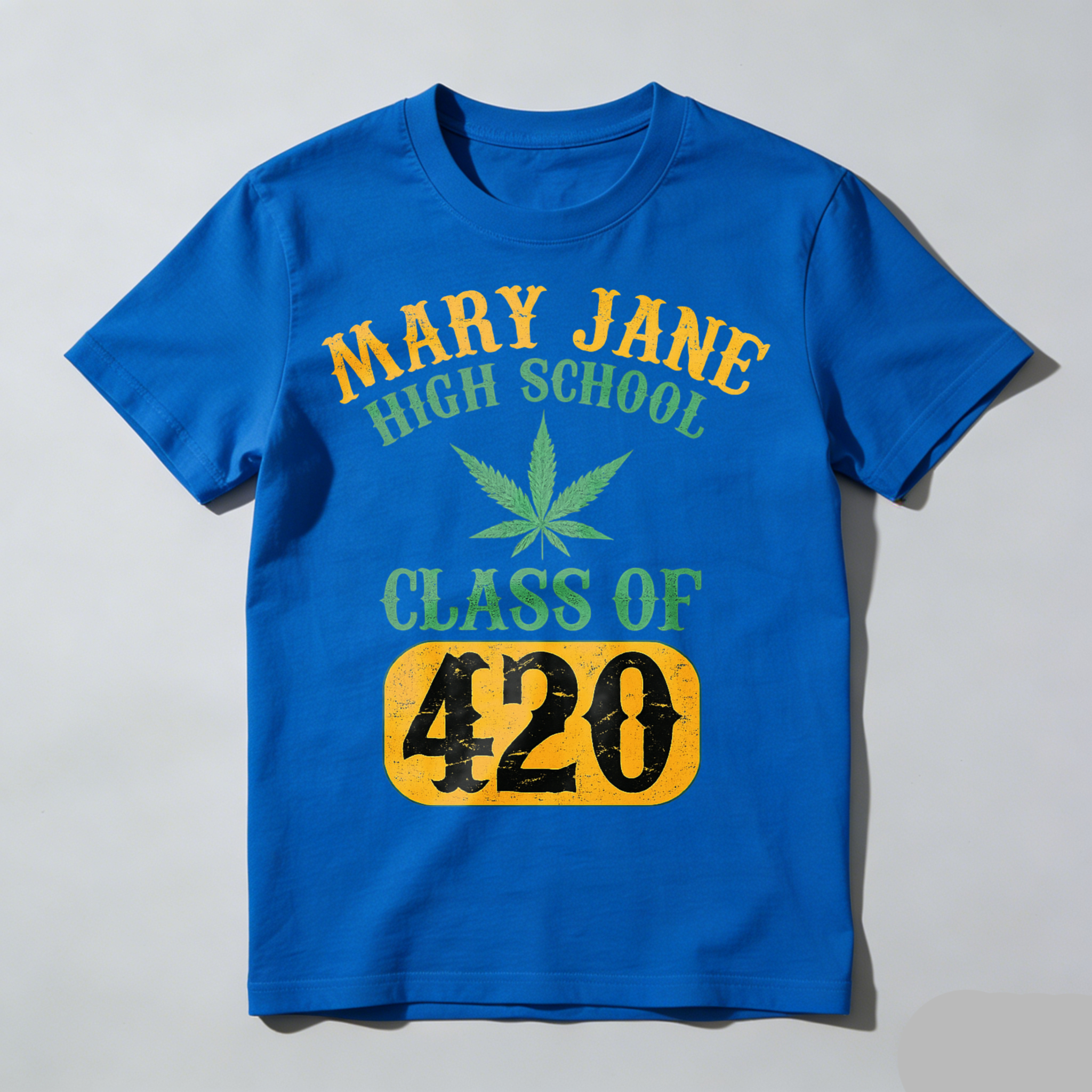 Mary Jane High School Class Of 420 T Shirt Black Cotton Graphic Tee Men Women Unisex Casual Wear