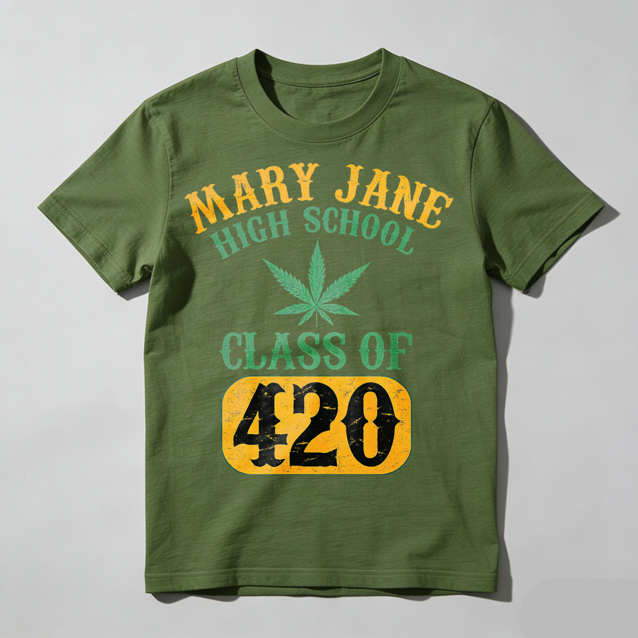 Mary Jane High School Class Of 420 T Shirt Black Cotton Graphic Tee Men Women Unisex Casual Wear