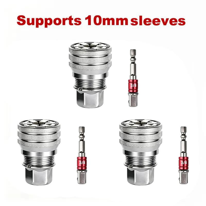 Multi-Function Universal Socket Wrench Tool - Universal Maintenance Tool, Adjustable Universal Socket Wrench, Universal Socket Tool for 3/8" Drive Ratchet Torque Wrench & Power Drill (Connecting rod random color) Fathers Day Gift
