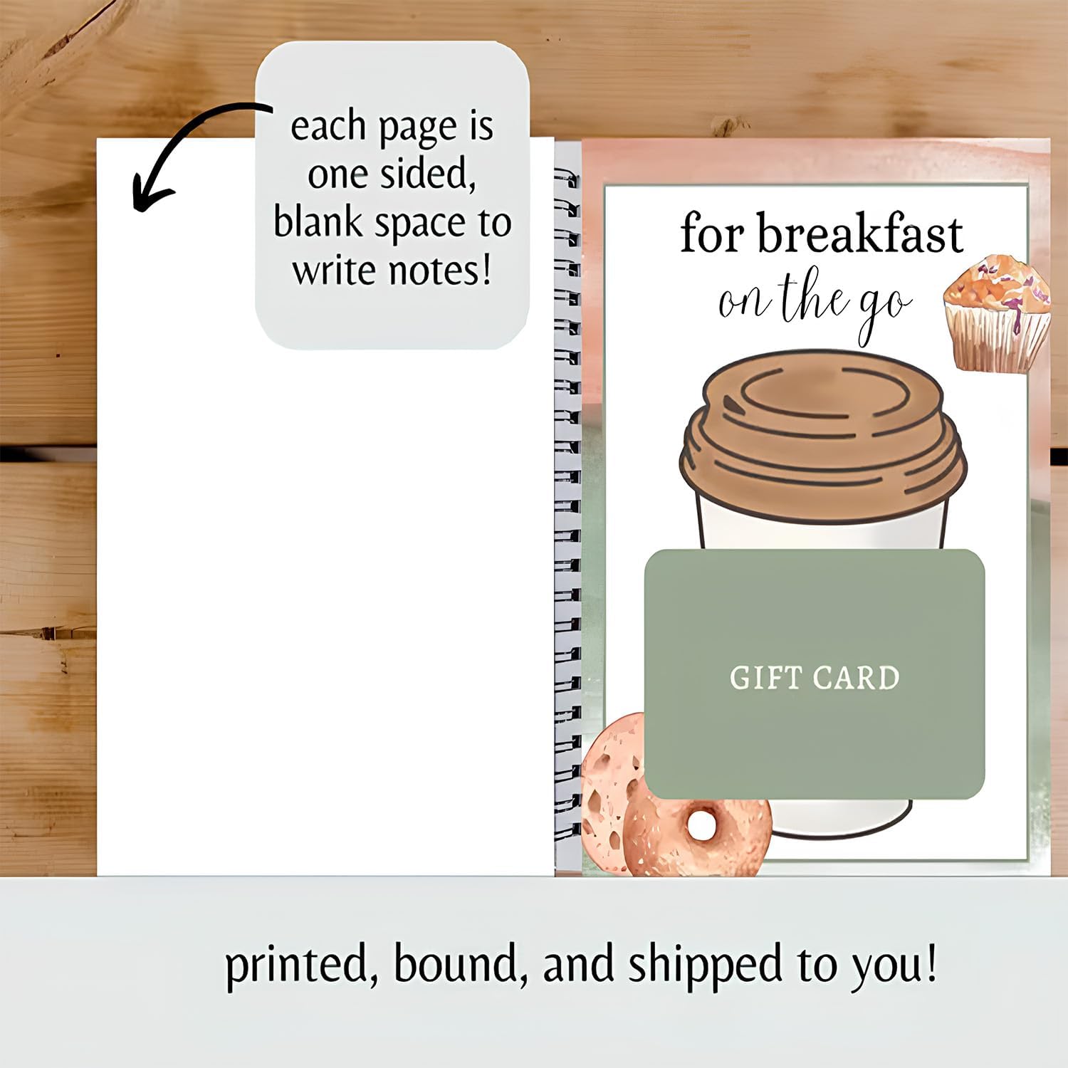 Christmas Gift Card Book, DIY Spiral-Bound Christmas Gift Card Holder Book, 5x7 Inch Colorful Design, Personalized Xmas Gifts for Family, Festive & Party Supplies
