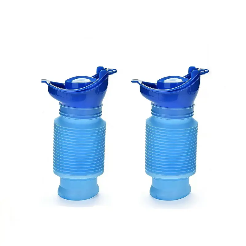 3 Pcs Portable Urinal for Men Women, Spill Proof Travel Emergency Urinal Bottle, Leak-Proof Collapsible Urinals, Personal Car Pee Bottle for Camping, Road Trips, Drivers, Seniors, Kids